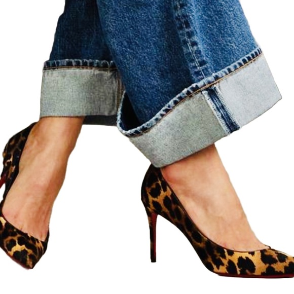 Christian Louboutin NEW Kate Pump👠NIB 85mm Kitty Leopard Print Pony Hair SZ 38 - Picture 4 of 13